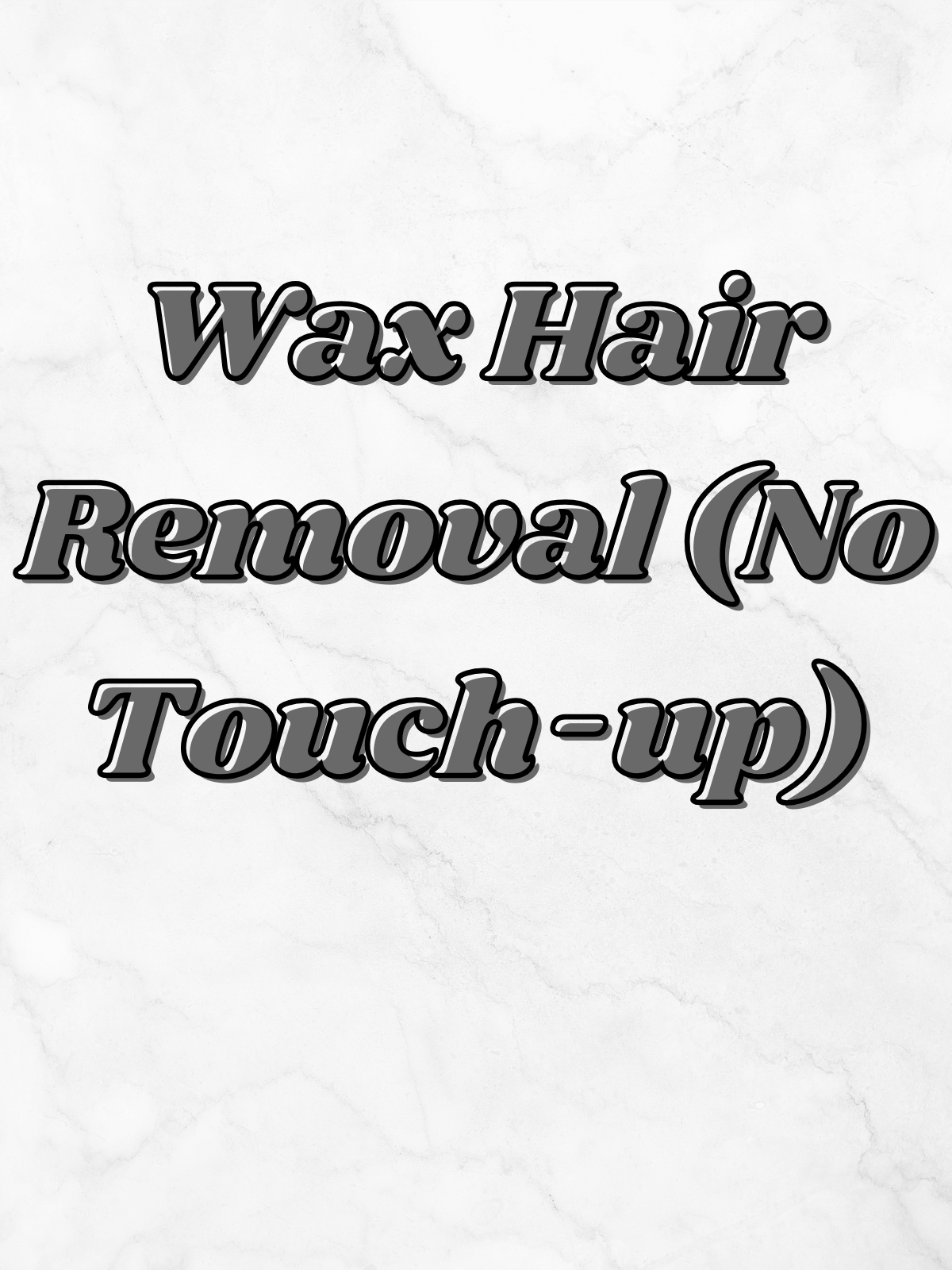 Wax Hair Removal (No Touch-up) (Service)